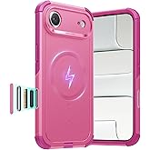 ESR for iPhone Air Case, 7X Military-Grade Drop Protection, Shock-Absorbing Rugged iPhone 17 Air Cover with Camera Control Button, MagSafe Accessories Compatible, Cyber Series, Rosy Pink