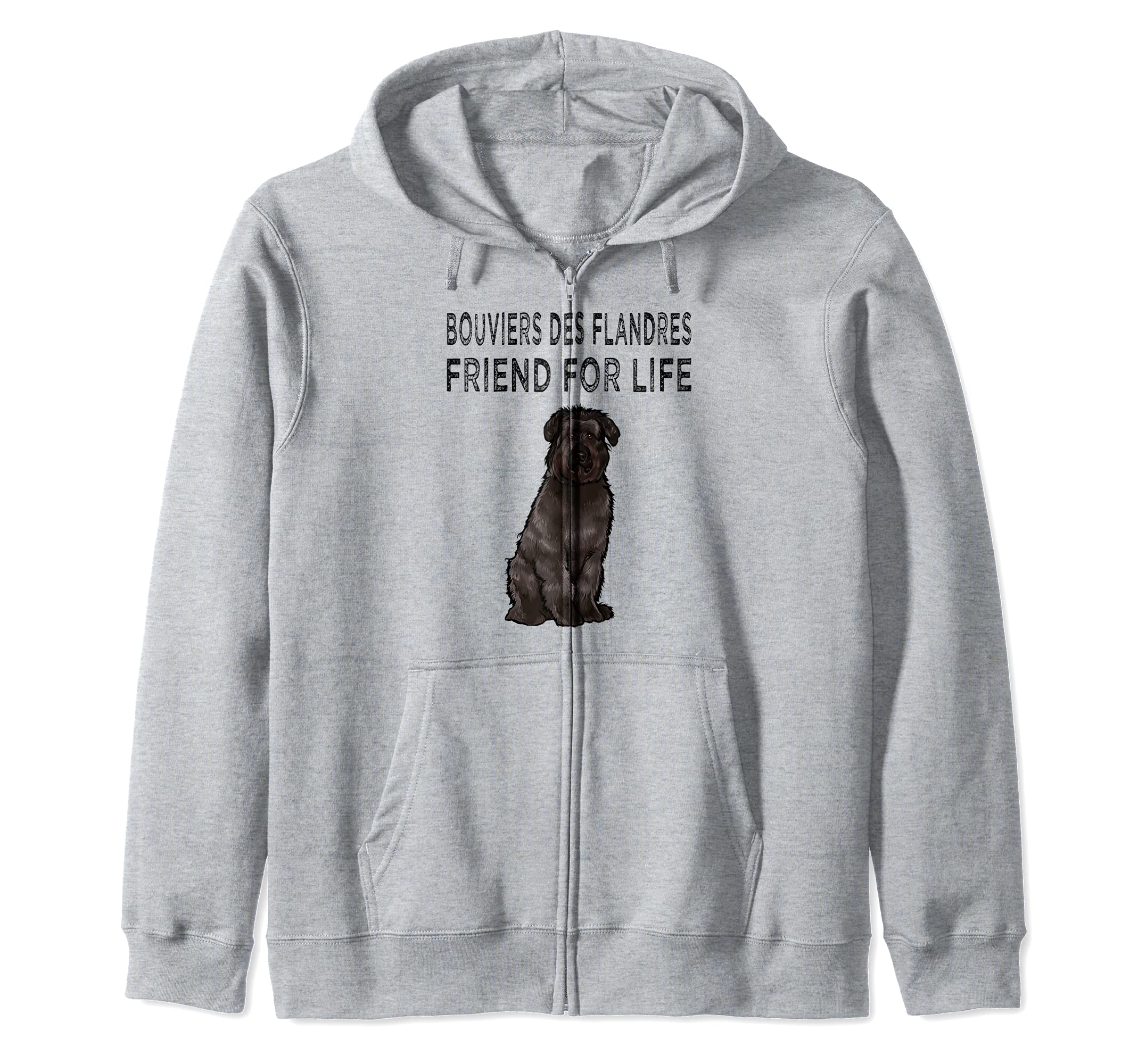 Bouvier des Flandres Friend For Life Dog Friendship Zip Hoodie