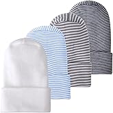 Newborn Baby Girl Hats Soft No Scratch Cotton Toddler Infant Beanie Caps Newborn Hospital Hat for Boy Girl 0-6 Months