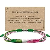 LAMIBEE LGBTQIA Pride, Bisexual, Pansexuality, Asexual, Lesbian, MLM Progress Flag Code Bracelet, Boho Style Rope Women Men Thread for Him Her, Pride Month