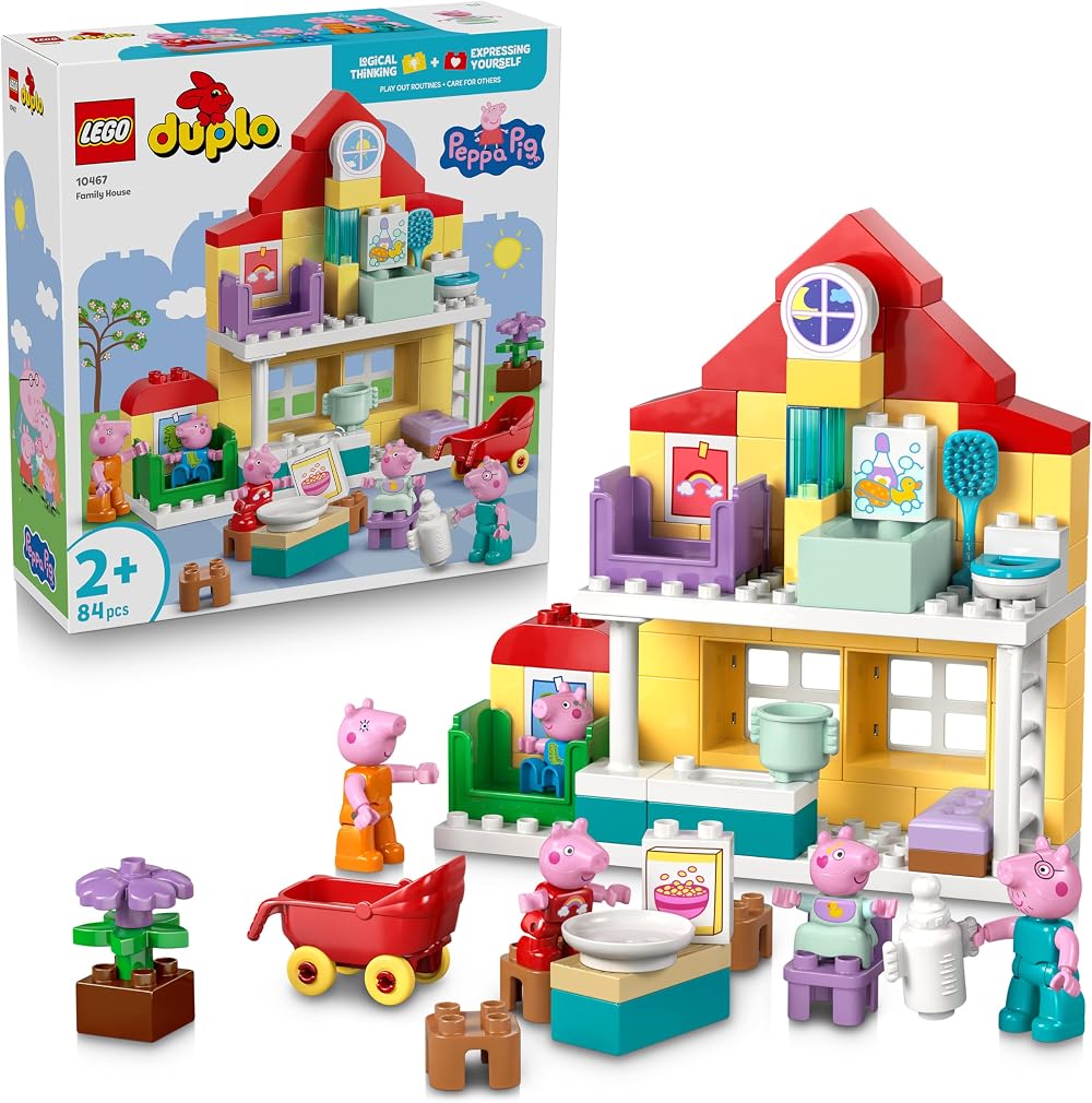 LEGO DUPLO Peppa Pig Family House 10467 5 Figures Montessori Toy for Toddlers