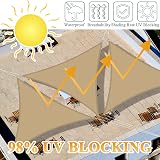 Teynewer 5x5x5m Triangle Shade Sail UV 98% Waterproof with Free Rope view 2