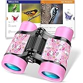 Unicorn Binoculars Toys for Kids 3 4 5 6 7 8 Year Old Girls Christmas Birthday Gifts for Girl Kid Toddler Ages 3-5 4-6 Toddlers Pink Binoculars Toys Bird Watching Outdoor Camping Toy Stocking Stuffers