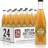 Boylan Soda, Diet Cream, 12 fl oz (24 Glass Bottles)