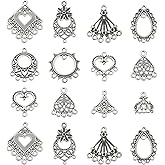 KitBeads 60pcs 10 Styles Chandelier Connector Charms Tinetan Chandelier Earring Components Hollow Vintage Filigree Charms for Jewelry Making