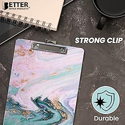 Better Office Products Fashion Clipboard, Marble