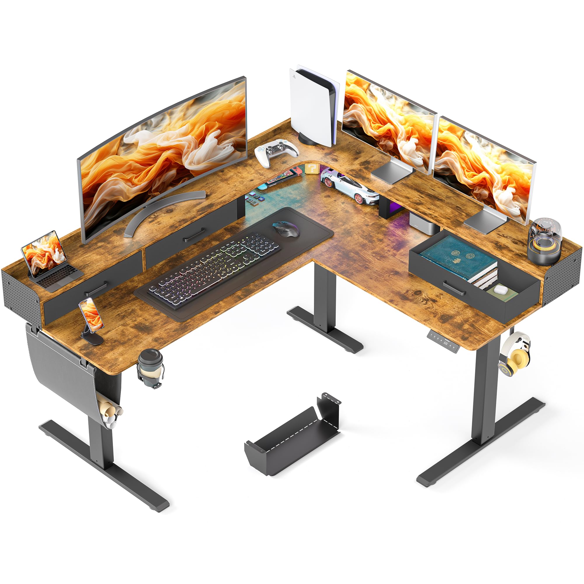 WALKINGDESK 63 Inches Height Adjustable L Shaped