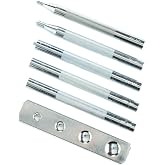 Tandy Leather Craftool Deluxe Snap-All/Rivet Setter Set - 6-Piece Leather Snap &amp; Rivet Setting Tool Kit