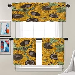 Batmerry Bright Seamless Sunflowers Window