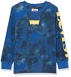 Levi's Boys' Long Sleeve Batwing T-Shirt, Web Blue, 6