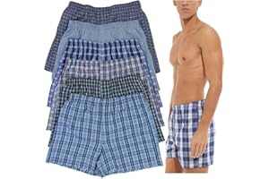 ToBeInStyle Men's Classic Multicolor Boxer Briefs in 3 or 6 Pack