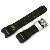 Casio 10504378 Genuine Factory Replacement Green Resin Watch Band fits GWG-1000-1A3