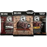 Bearded Butchers Jerky Seasoning &amp; Natural Cure Kit Variety 3 Pack, 30lb | No synthetic nitrites, dyes or MSG - natural celery cure premixed with seasoning, portioned for 10 lbs per pack, gluten free