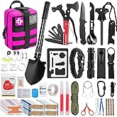 Survival Gear and Equipment with Molle Pouch, for Men Women Camping Outdoor Adventures