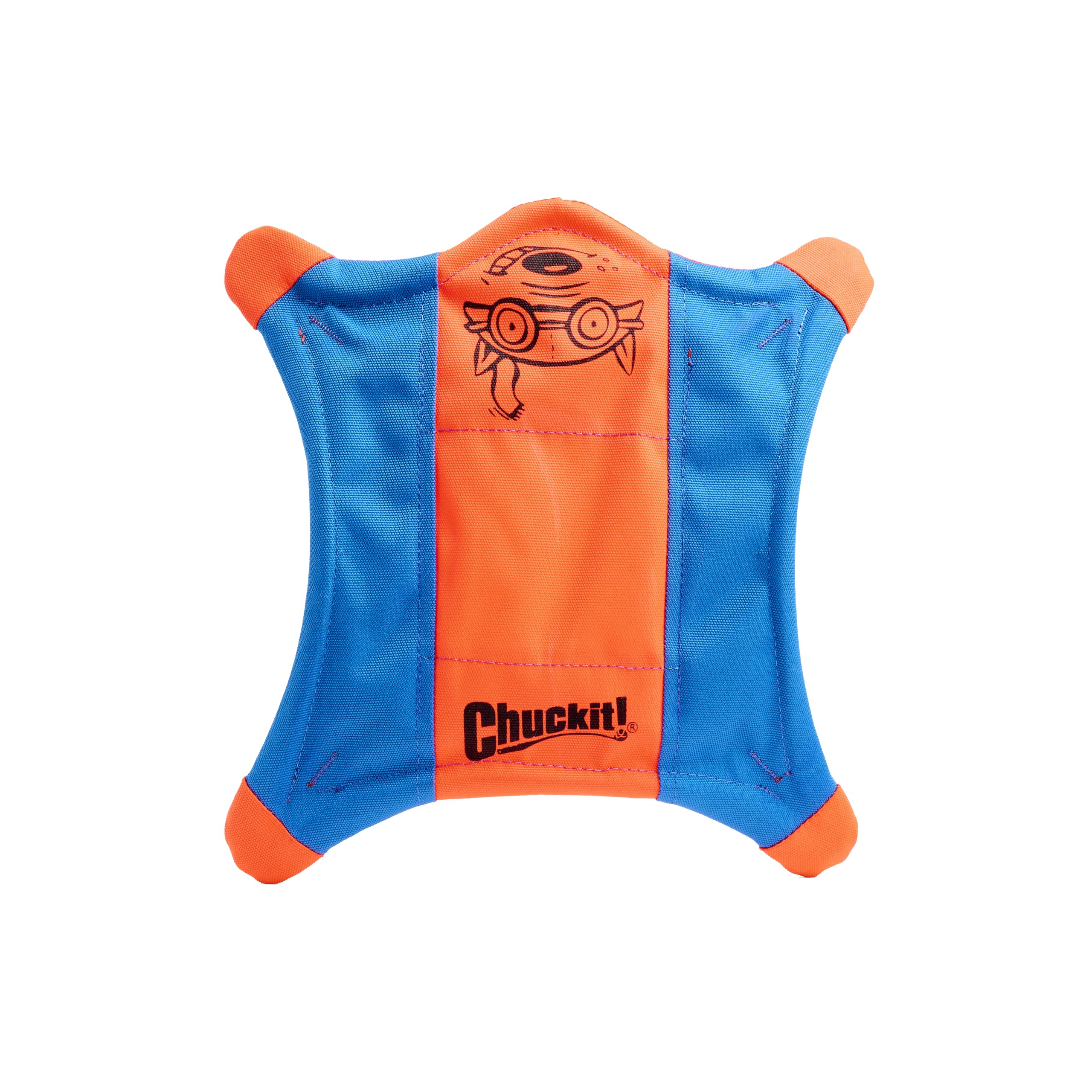 Chuckit! Flying Squirrel Spinning Dog Toy, Large (Orange/Blue), Multi, Large (11 in x 11 in)