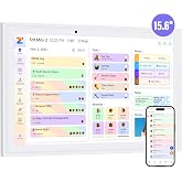 15.6 Inch Smart Electronic Digital Calendar, Wall Touch Screen&amp; Chore Chart | Electronic Family Calendar &amp; Smart Chore Chart, Digital Wall Calendar for Family Planner Task Organizer (White),12pcs one set
