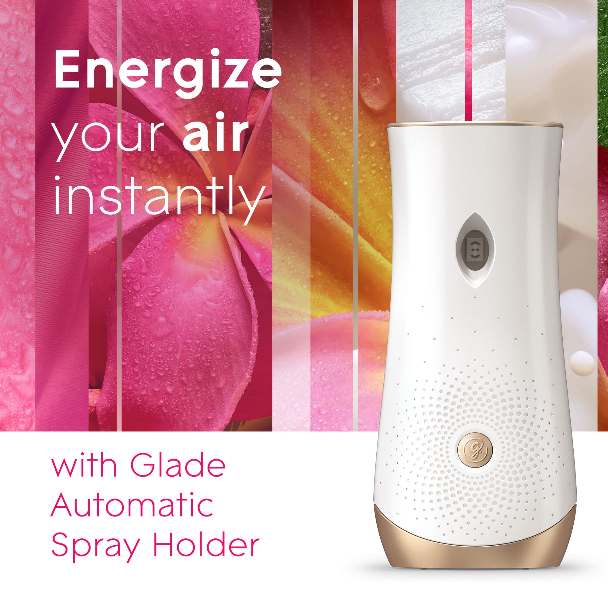 Glade Automatic Spray Refill 2 ct, Exotic Tropical Blossoms, Automatic Spray air freshener, 12.4 oz, 12.4 Ounce