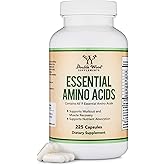 Essential Amino Acids - 1 Gram Per Serving Powder Blend of All 9 Essential Aminos (EAA) and All Branched-Chain Aminos (BCAAs) (Leucine, Isoleucine, Valine) 225 Capsules, Gluten Free by Double Wood