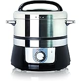 Euro Cuisine FS3200 Electric Food Steamer, Versatile Vegetable Steamer & Steam Cooker for Healthy Cooking, Ideal for Fish, Ve