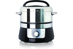 Euro Cuisine FS3200 Electric Food Steamer, Versatile Vegetable Steamer & Steam Cooker for Healthy Cooking, Ideal for Fish, Ve