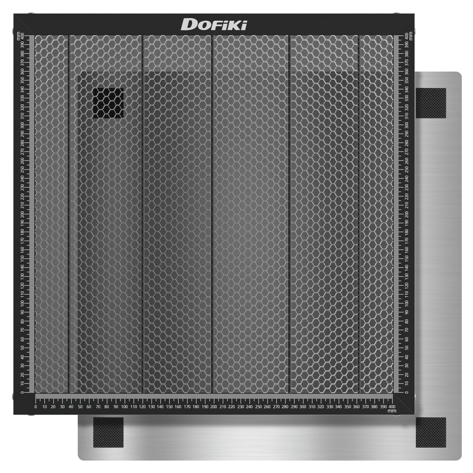 Dofiki Honeycomb Laser Bed 400mm x 400mm Steel Honeycomb Cutting Mat for Laser Engraver Cutter Tray, Honeycomb Working Size 15.7" x 15.7"