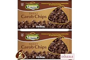 DOUzzle Naturally Sweet Carob Chips - Chocolate Chips Alternative (12 OZ - Pack of 2) All Natural, Caffeine Free - Kosher Parve, USA Made