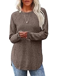 Saloogoe Womens Fall Tops Long Sleeve Maternity