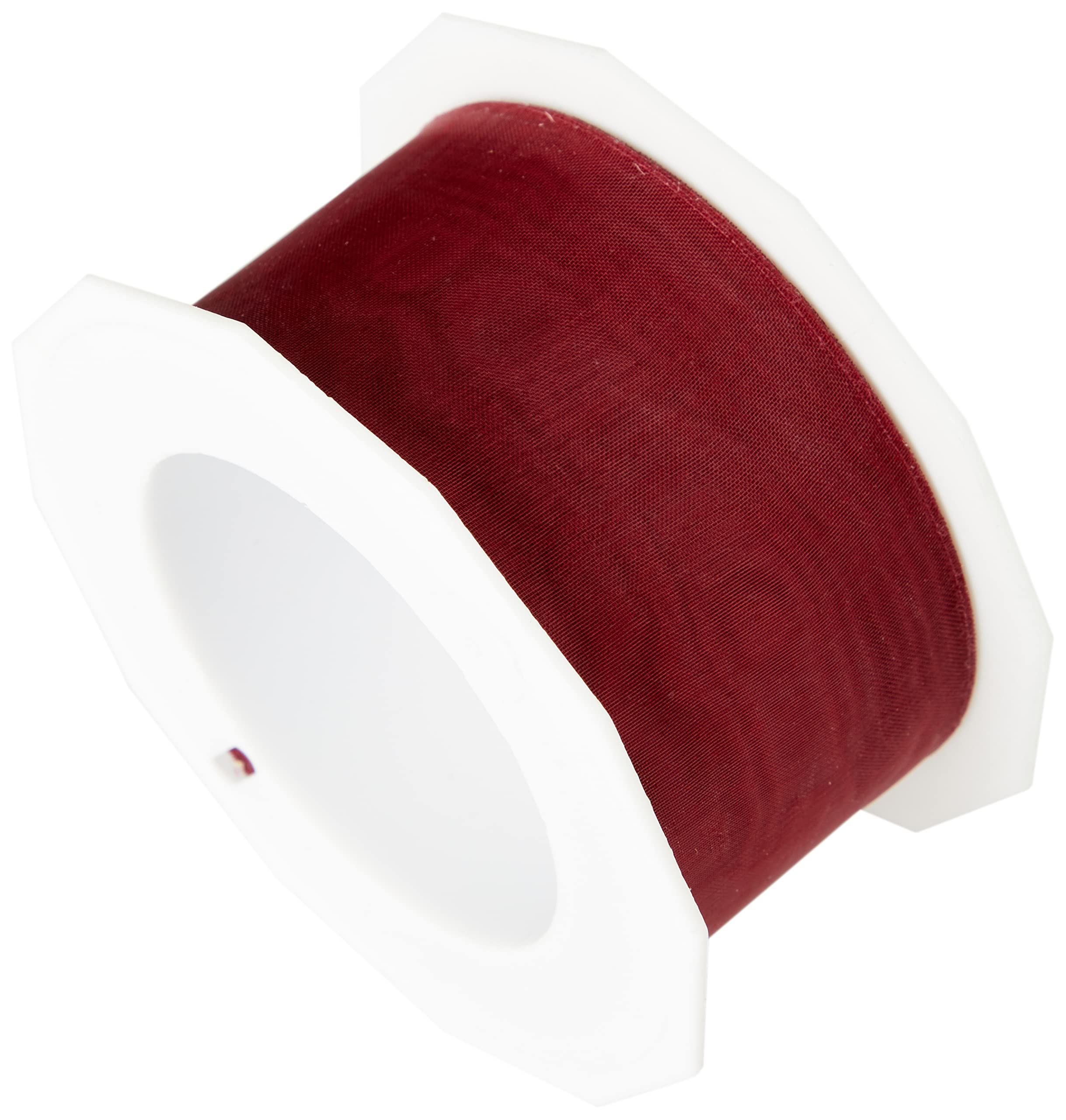 C.E. Pattberg Sheer Organza Ribbon Ruby Red, 27 Yards Gift Wrap Ribbon, 1.6 inches Width, Accessories for Decoration & Handicrafts, Decoration Ribbon for Presents, for Every Occasion — image 1