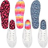Velmitten 3 Pairs No Show Socks Sockless Shoe Liner Washable Barefoot Shoe Insoles No Slipping Inserts(Novel Style)