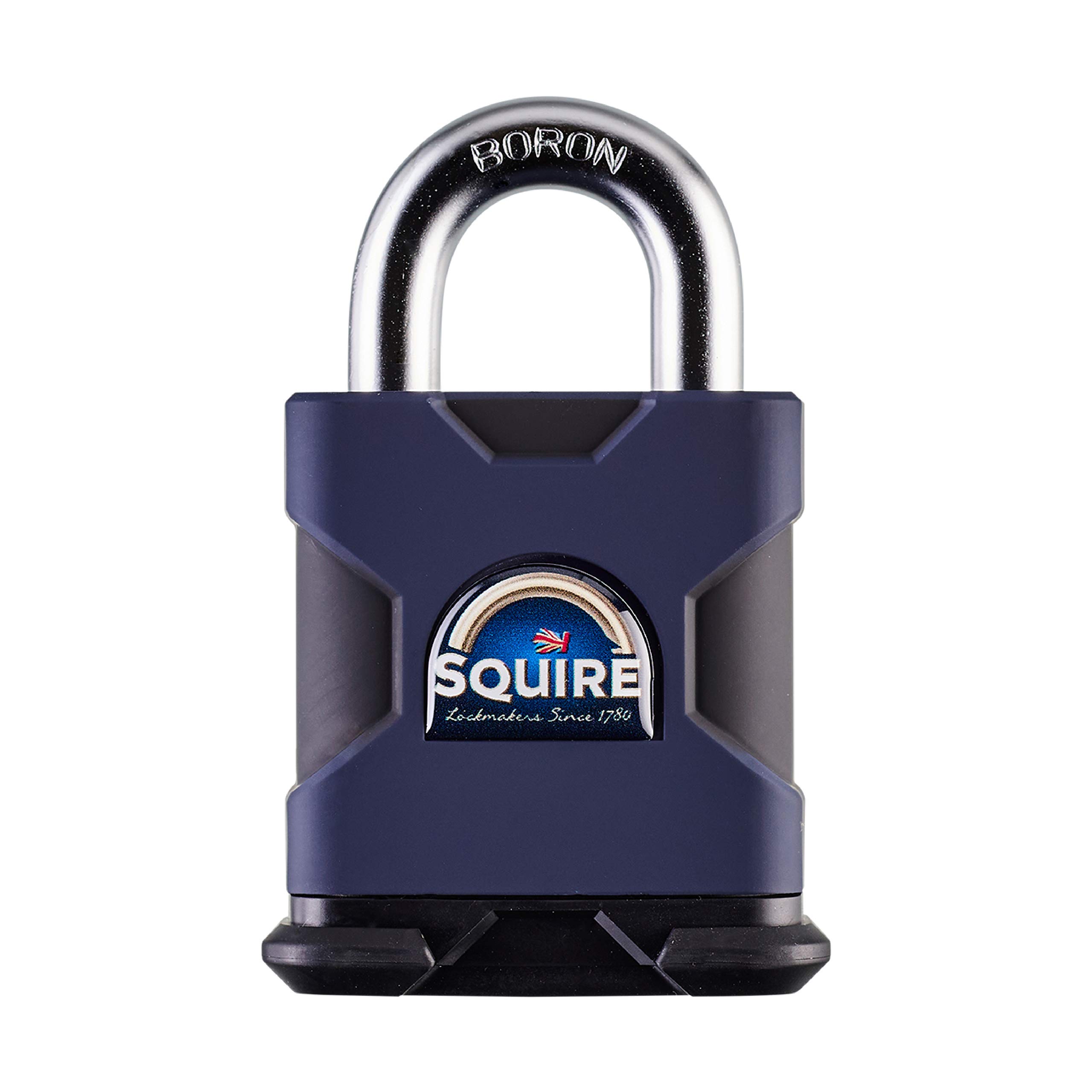 Henry Squire Stronghold 6 Pin S Cylinder Open Shackle Steel Padlock, 50 mm (Length)