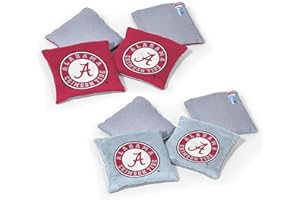 NCAA College Dual Sided Bean Bags by Wild Sports, 8 Count, Premium Toss Bags for Cornhole Set - Great for Tailgates, Outdoors, Backyard