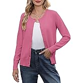 Bettysays Women's Lightweight Button Down Cardigan Casual Long Sleeve Crew Neck Soft Knit Cardigans Sweater