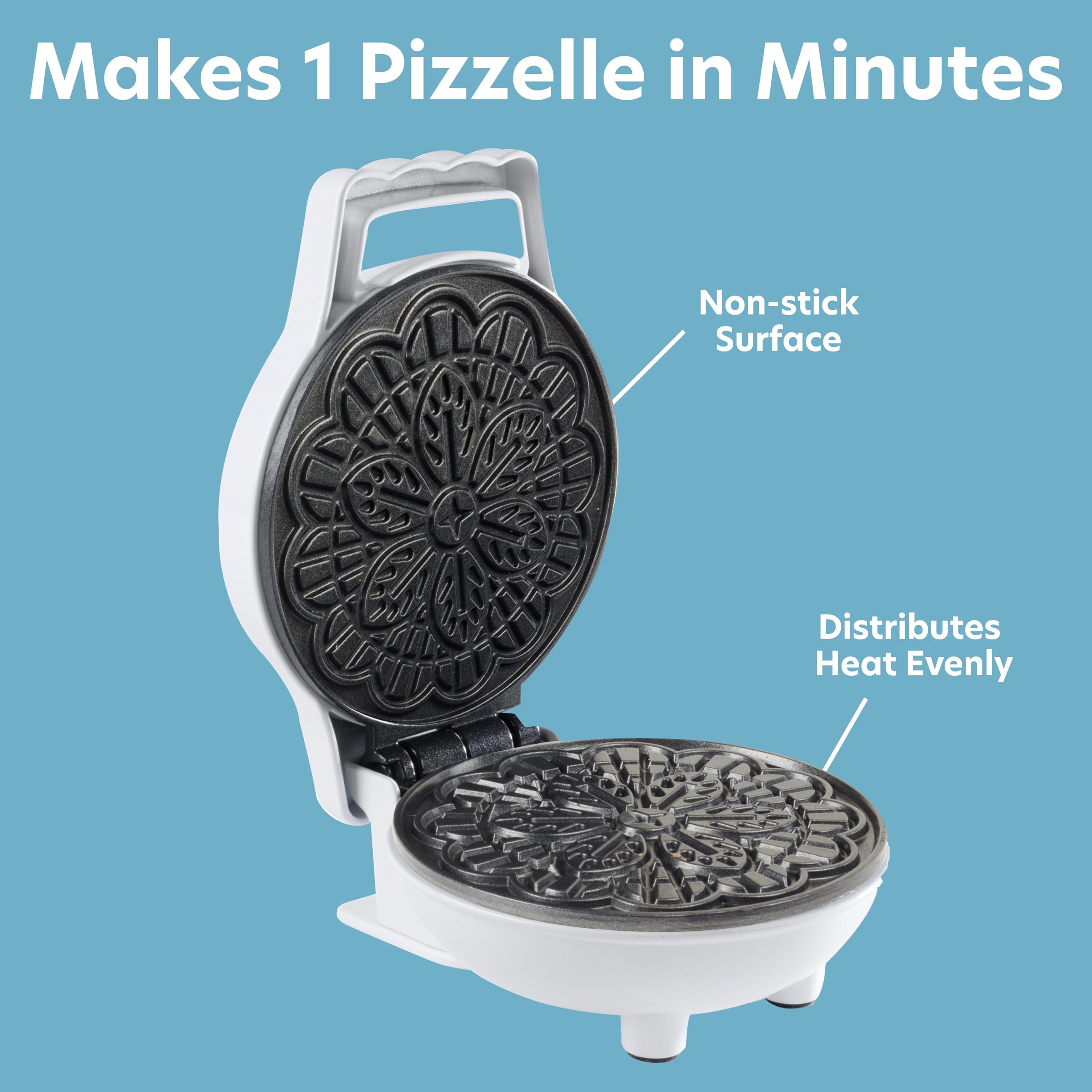 Mini Electric Pizzelle Maker- Makes 1 Personal Tiny Sized 4