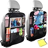 OKEECA Car Organizers,Car Back Seat Organizer for kids,Car Seatback Protector with 10inch Tablet Holder,Backseat Kick Mats Co