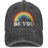 Pride Rainbow Trucker Hat for Men and Women, LGBT Embroidered Baseball Hats Adjustable Washable LGBTQ Baseball Cap Gifts