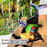 Partideal 2 Packs Bird Scare Tape 328ft Reflective Double Sided Deterrent 2.4cm view 7