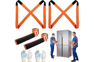 LOYALA Moving Straps Furniture Moving Adjustable Straps 2-Person Lifting and Moving System Shoulder Lifting and Moving for Move Furniture, Appliances, Mattresses, Heavy Objects up to 800 lbs (Regular Style)
