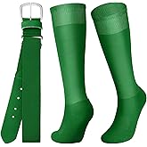 Baseball Belt and Socks Combo Adjustable Softball Socks and Belt Elastic Waist Belt for Youth Boys Girls, and Adult