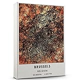 Brussels Map Poster, Belgium Map Art Poster, Map