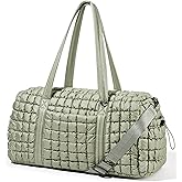 Quilted Travel Duffle Bag for Women Medium Weekender Bag Puffer Overnight Bag Large Soft Puffy Duffel Bag Carry-On Gym Bag Lightweight Personal Item Travel Bag for Trips Business Sport Airplane