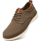 VILOCY Men's Wide Casual Dress Oxfords Business Shoes Fashion Sneakers Mesh Breathable Comfortable Walking Shoes
