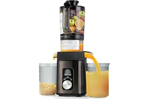 Cold Press Juicer - Juicer Machines with 4.3" Wide Feed Chute, 34oz Slow Masticating Juicer for Fruits and Vegetables, 99% Hi