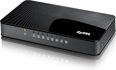 Zyxel GS108S 8 Port Desktop Gigabit Ethernet Switch - Media Streaming Gaming QoS