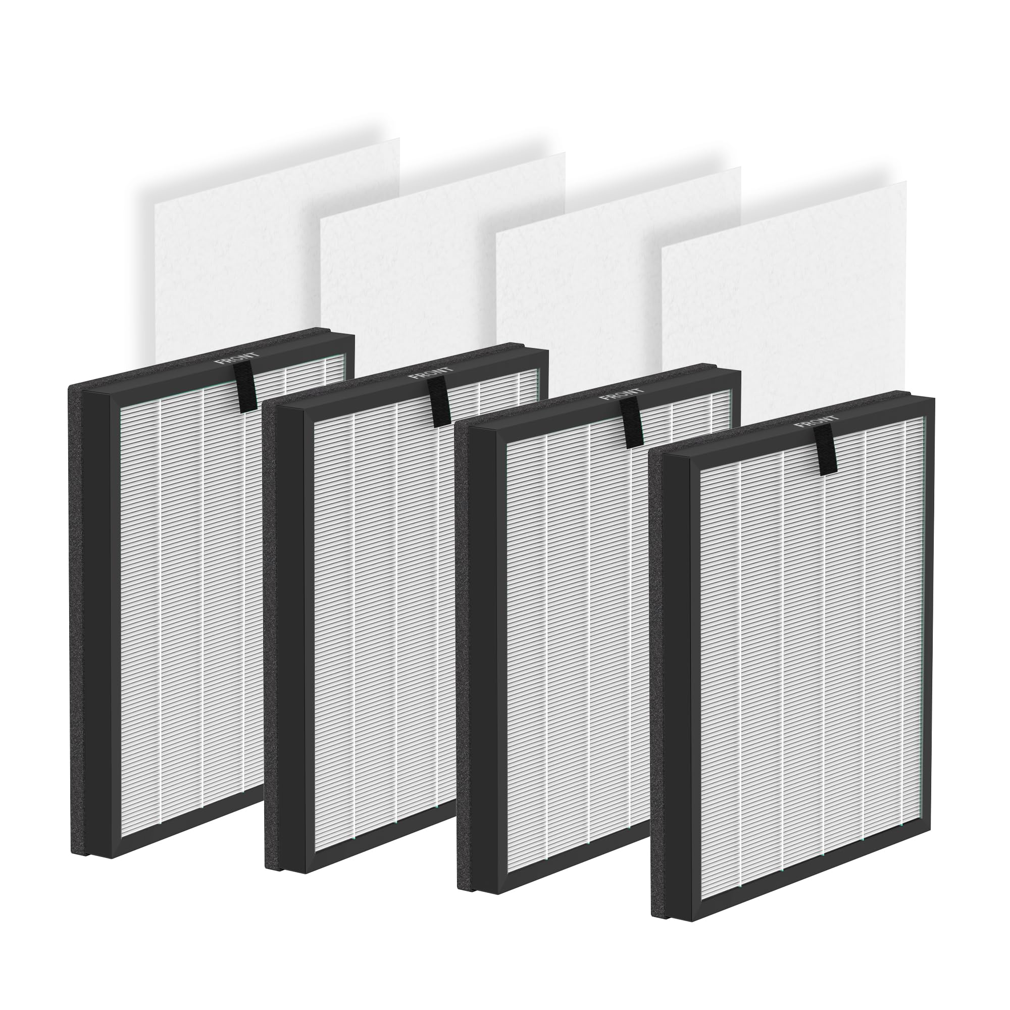 Photo 1 of 4 Pack HY4866 True HEPA Filters Replacement Compatible with MORENTO HY4866, WESTHEY HY4866 YIOU M1 Air Cleaner Purifier, H13 Ture HEPA Air Filter Enhanced Version + 4 Pack Extra Pre-filter