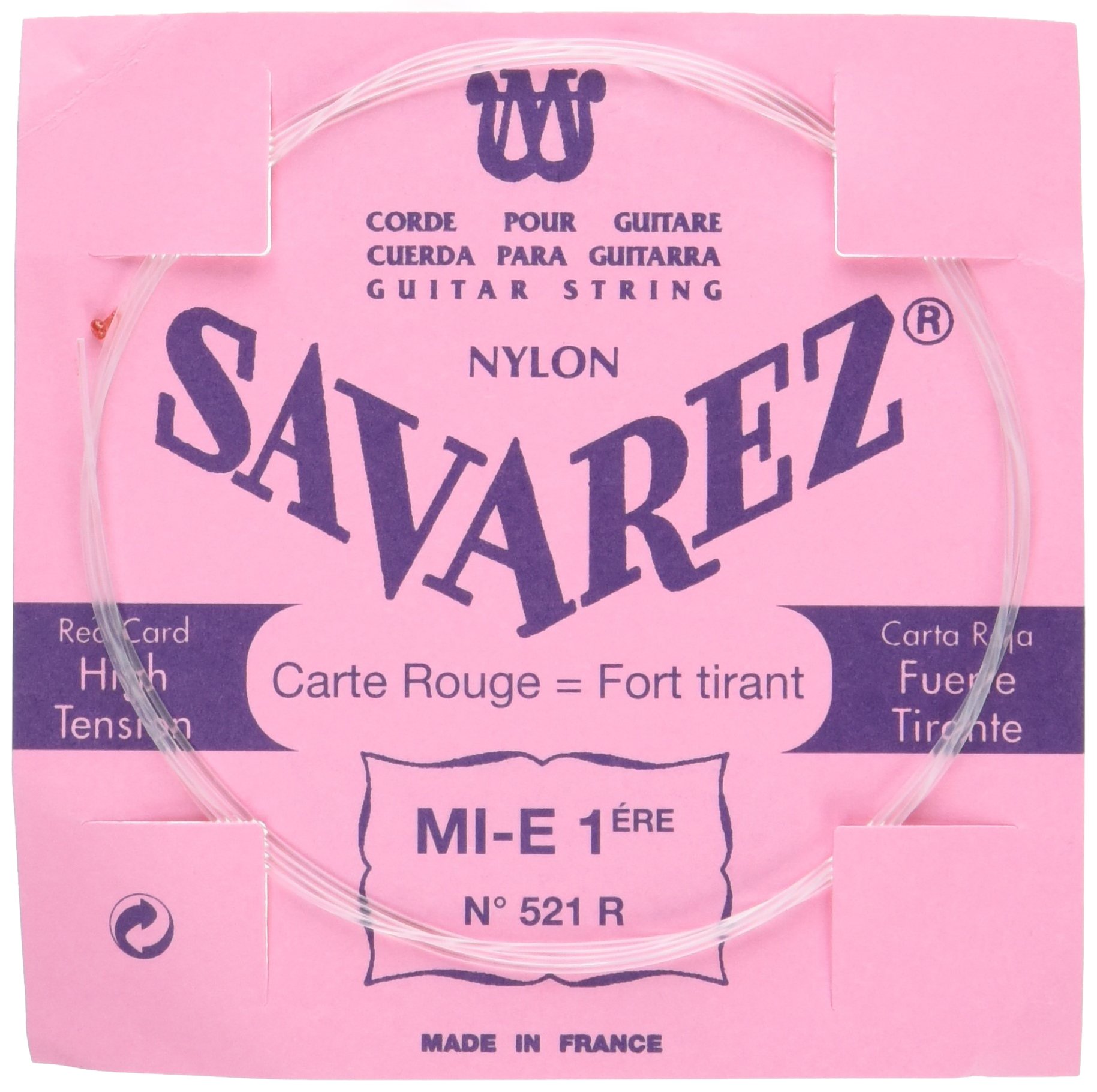 Savarez Single string for Classic Guitar Traditional Concert 521R single string E1 standard, fits string set 520F, 520P, 520R, 520P3 — image 1