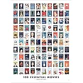 Pop Chart | 100 Essential Movies Scratch-Off Chart | 12" x 16" Scratch-Off Poster | Original Bucket List Poster of Must-See Movies | Featured in Wirecutter and on Huckberry