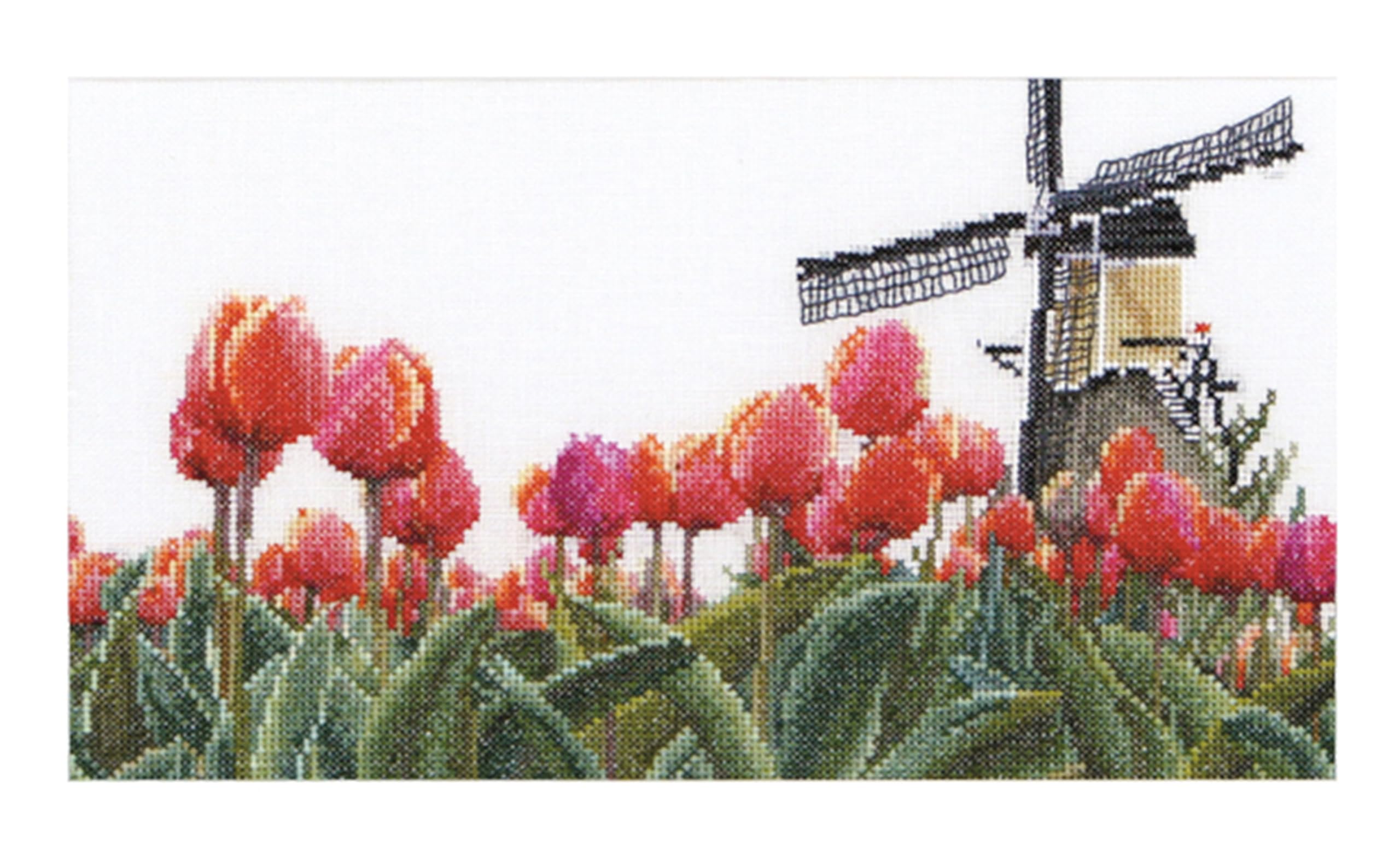 Thea Gouverneur 473A Bulbfield Aida Cross Stitch Kit 14x24cm — image 1