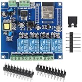 AC/DC Power Supply ESP32 Development Board Programmable Development Board Wireless WiFi 4 Way Channel 5V Relay Module 32E for Arduino AC 90-250V / DC 7-30V