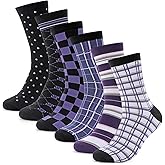 Forony Men's Dress Socks Combed Cotton Anti Odor Quick Dry Moisture Wikcing Size 8-13 Crew Length