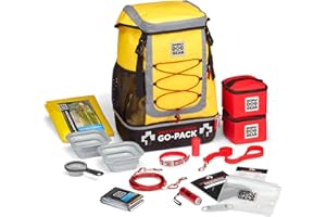 Mobile Dog Gear, Dog Evacuation Go-Pack – Deluxe Backpack Travel Bag + Emergency Supplies - 17 Pcs Bug-Out Survival Kit, Preloaded, Pet Emergency Kit for Disaster Preparedness (Small Dog)